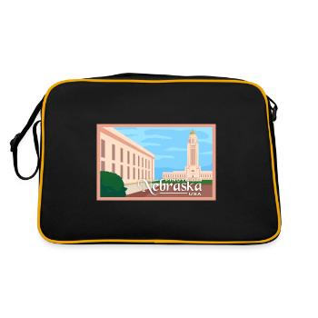 Nebraska Fil-Am Design pour les fiers Pinoys - Sac Retro - noir/or - Dos
