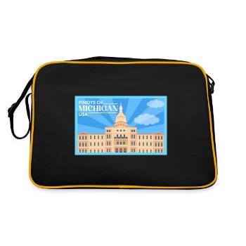 Michigan Fil-Am Design pour Proud Pinoys - Sac Retro - noir/or - Dos