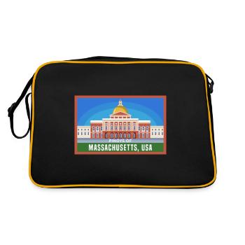 Massachusetts Fil-Am Design pour Proud Pinoys - Sac Retro - noir/or - Dos
