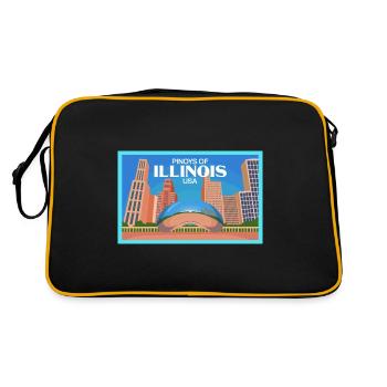Illinois Fil-Am Design pour les fiers Pinoys - Sac Retro - noir/or - Dos