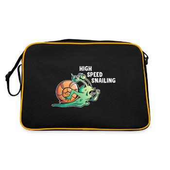 Snail lovers Snail owners sluggish running - Retro Bag - black/gold - Back