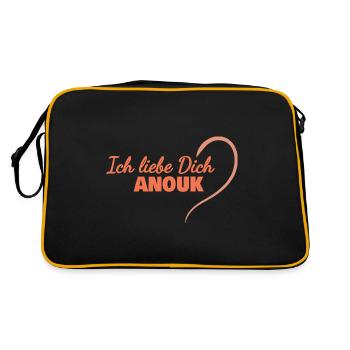 Anouk - Retro Tasche - Schwarz/Gold - Hinten