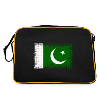 Pakistan as a flag - Retro Bag - black/gold - Back