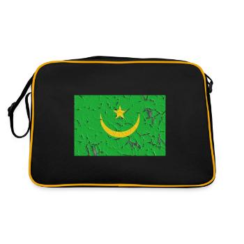 Mauritania as a flag - Retro Bag - black/gold - Back