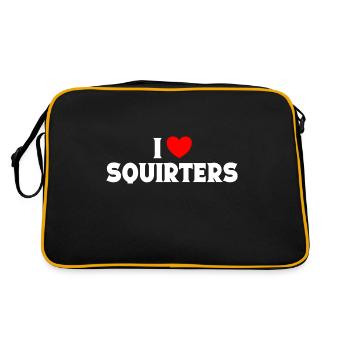 I Heart Squirters Adulte Blague J’Aime Éjaculer - Sac Retro - noir/or - Dos