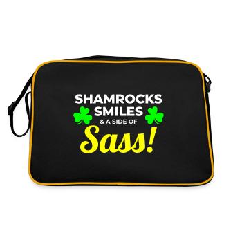 Trèfles, sourires et impertinence : drôle d’irlandaise - Sac Retro - noir/or - Dos