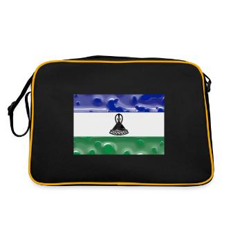Lesotho Lesotho - Retro Tasche - Schwarz/Gold - Hinten
