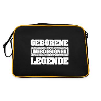 Web designer as a profession - Retro Bag - black/gold - Back