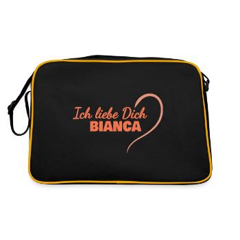 Je t’aime Bianca - Sac Retro - noir/or - Dos