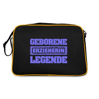 Cadeau pour l’enseignant de maternelle - Sac Retro - noir/or - Dos