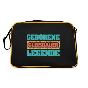 Cadeau pour les constructeurs de pistes - Sac Retro - noir/or - Dos