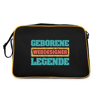 Web Designer - Retro Bag - black/gold - Back