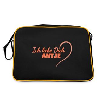 Gift for Antje - Retro Bag - black/gold - Back