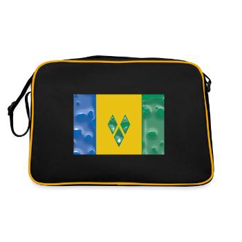 Flag Country St Vincent and the Grenadines - Retro Bag - black/gold - Back