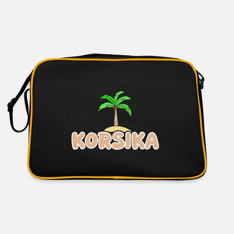 Korsika - Retro Tasche - Schwarz/Gold