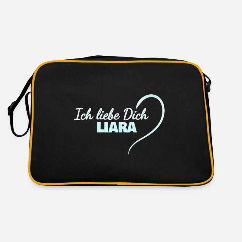 Liara - Retro Tasche - Schwarz/Gold