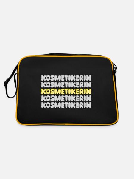 Cadeau pour esthéticienne - Sac Retro - noir/or - Dos