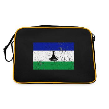 Lesotho Lesotho - Retro Tasche - Schwarz/Gold - Hinten