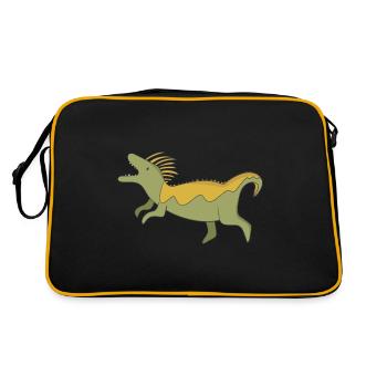 dinosaur - Retro Bag - black/gold - Back