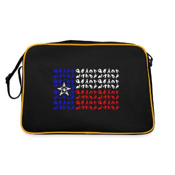 Crabe de rivières Texas drapeau fruits de mer Crabe - Sac Retro - noir/or - Dos