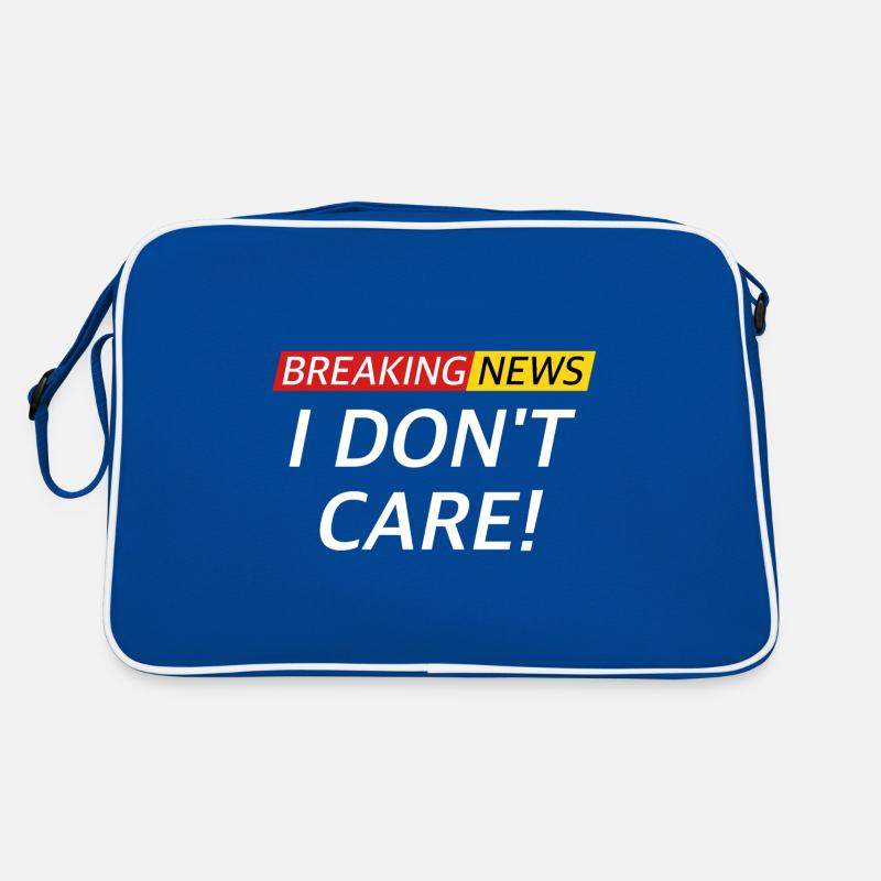 I don't care, Nachrichten lustige Sprüche Retro Tasche