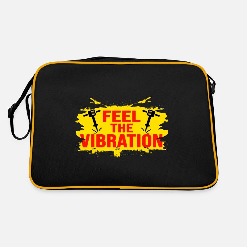 presslufthammer straßenbau vibration hausbau Retro Tasche