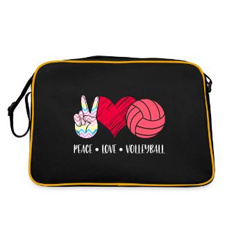 Volleyball Volleyball Beach Volleyball Cadeau - Sac Retro - noir/or - Dos