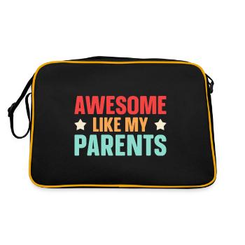 Großartig wie meine Eltern - Retro Tasche - Schwarz/Gold - Hinten
