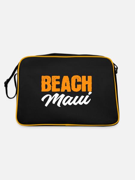 Beach Maui Tourist Gift - Retro Bag - black/gold - Back