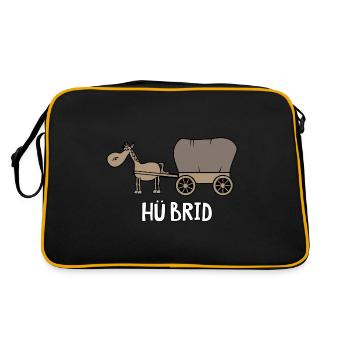 Hü Brid - Retro Tasche - Schwarz/Gold - Hinten