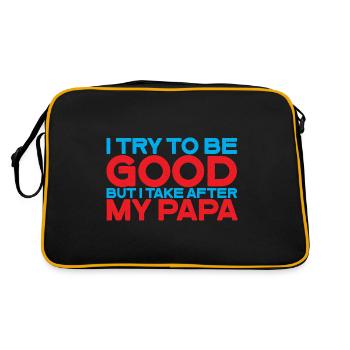 J’essaie d’être bon mais je prends après mon père 3 - Sac Retro - noir/or - Dos