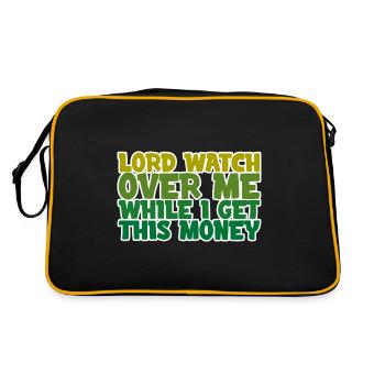 Seigneur veille sur moi pendant que je reçois cet argent 4 - Sac Retro - noir/or - Dos