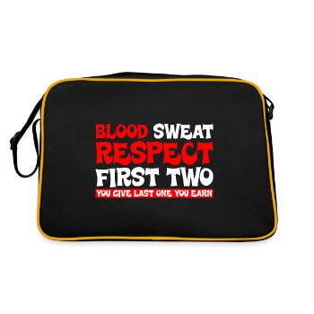Sang Sueur Respect d’abord vous donnez en dernier vous gagnez 4 - Sac Retro - noir/or - Dos