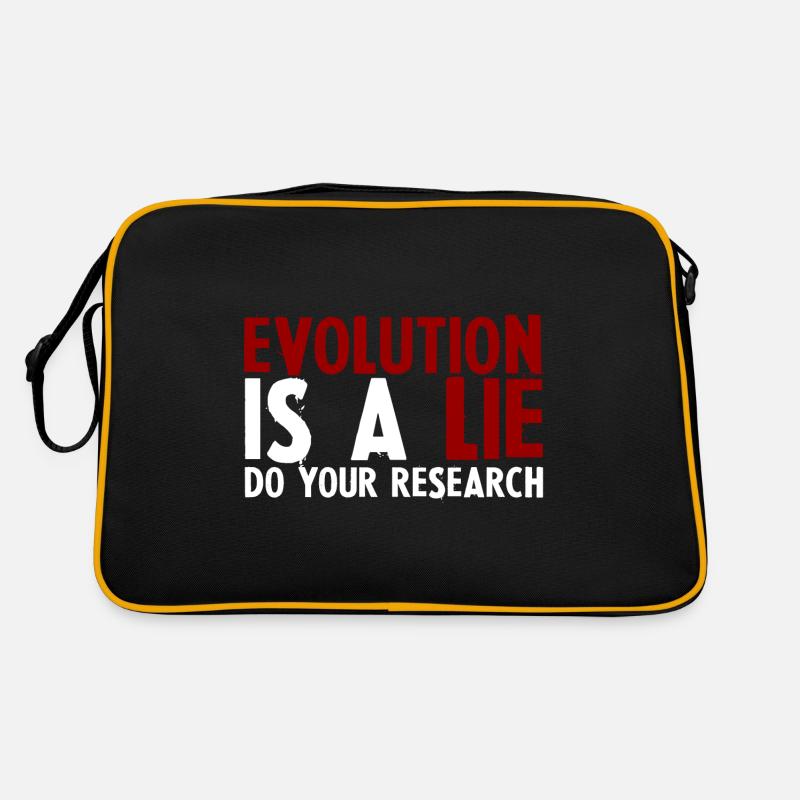 Evolution Is A Lie, Do Your Research Retro Tasche