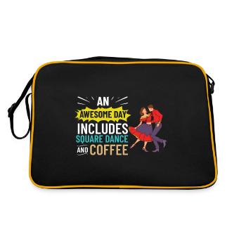 Square Danse Musique Caller Danse Folklorique Danseuse Usa - Sac Retro - noir/or - Dos