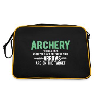 Bogenschießen Archery - Retro Tasche - Schwarz/Gold - Hinten