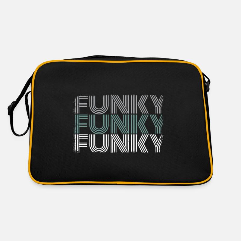 Funky Vintage - Retro Tasche - Schwarz/Gold