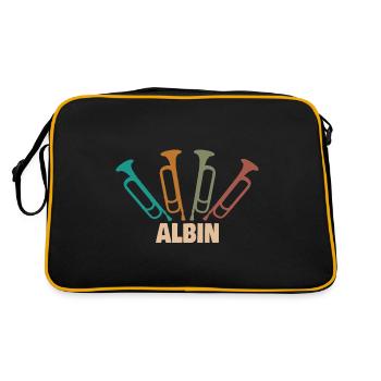 Cadeau pour Albin - Sac Retro - noir/or - Dos