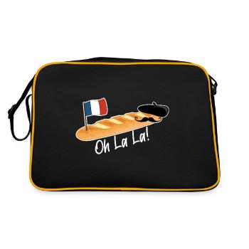 Oh La La - French Baguette - Retro Bag - black/gold - Back