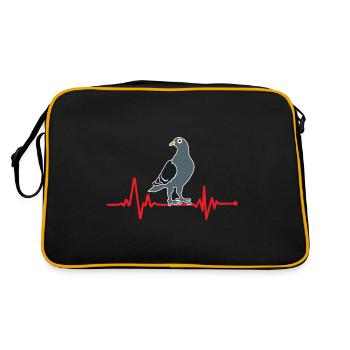 Conception de pulsation de battement de cœur de pigeon pour les amateurs de pigeons - Sac Retro - noir/or - Dos
