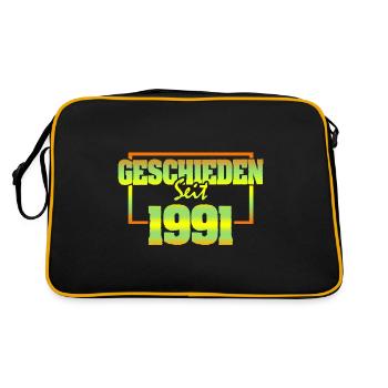 Ehemann 1991 - Retro Tasche - Schwarz/Gold - Hinten