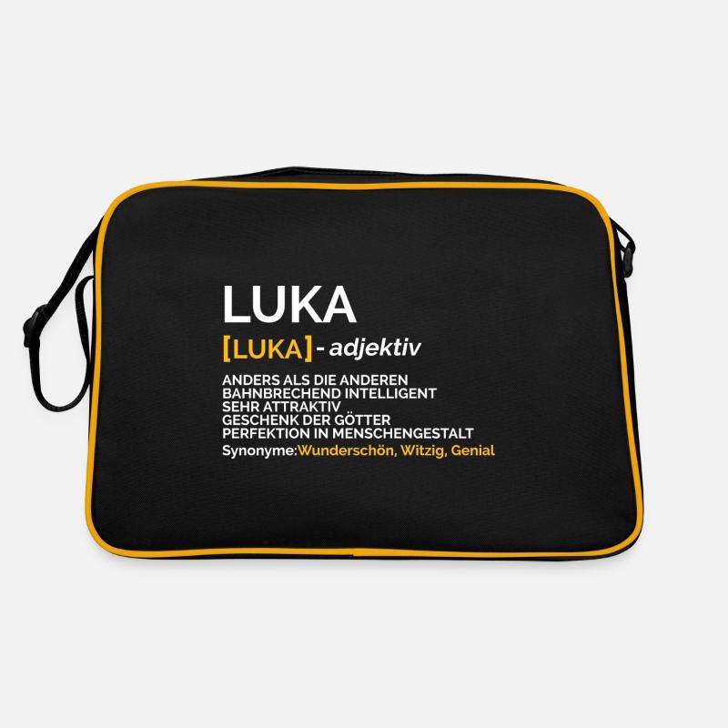 Luka - Retro Tasche - Schwarz/Gold