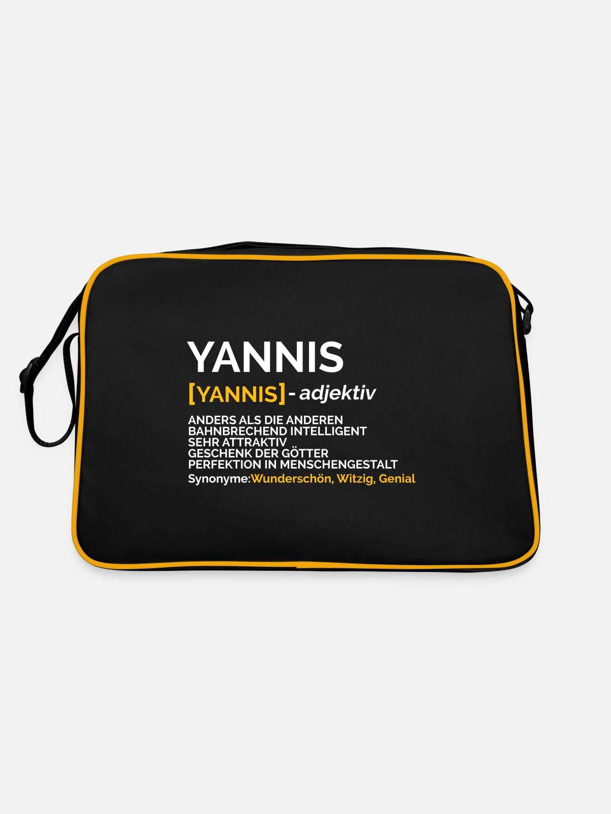 Yannis - Sac Retro - noir/or - Dos