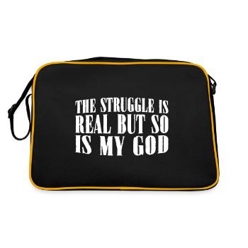 La lutte est réelle, mais mon Dieu l’est aussi 16 - Sac Retro - noir/or - Dos