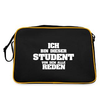 Student as a profession - Retro Bag - black/gold - Back