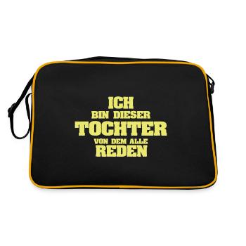 Cadeau pour fille - Sac Retro - noir/or - Dos