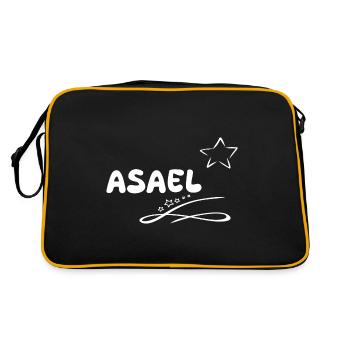 Asael - Retro Tasche - Schwarz/Gold - Hinten