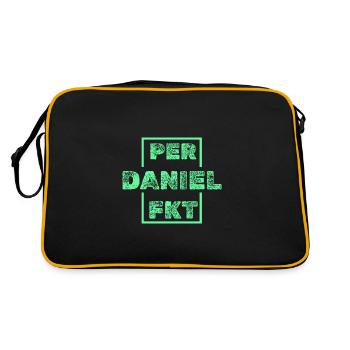 Gift for Daniel - Retro Bag - black/gold - Back