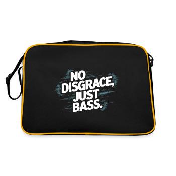 Keine Schande, nur Bässe fett - Retro Tasche - Schwarz/Gold - Hinten