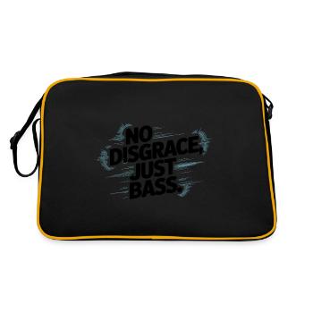 Keine Schande, nur Bässe fett - Retro Tasche - Schwarz/Gold - Hinten